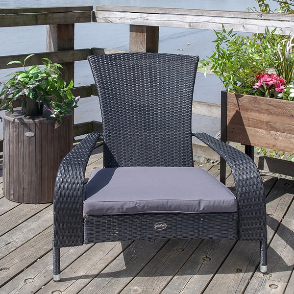 Black wicker muskoka chair